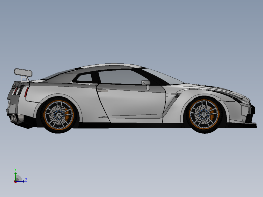 44-尼桑 GTR SolidWorks左视缩略图