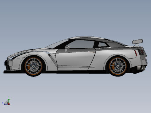 44-尼桑 GTR SolidWorks右视缩略图