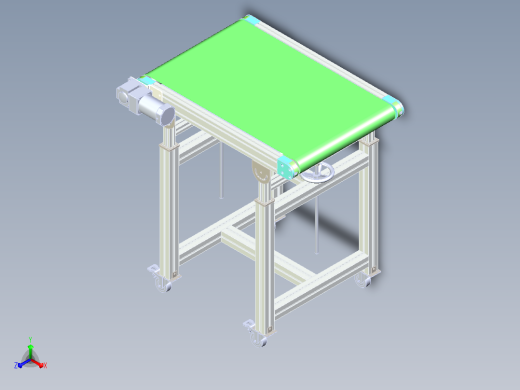 高度可调皮带机3D图纸 x_t格式