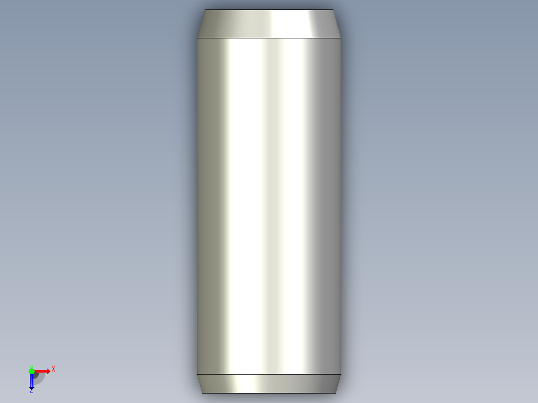 GB-T120.1-2000 不淬硬钢和奥氏体不锈钢内螺纹圆柱销俯视图