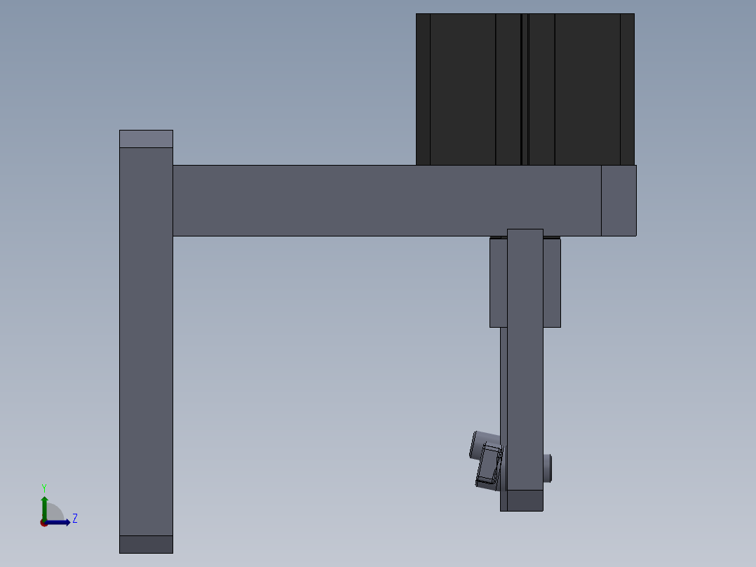 喷嘴头攻牙夹具左视图