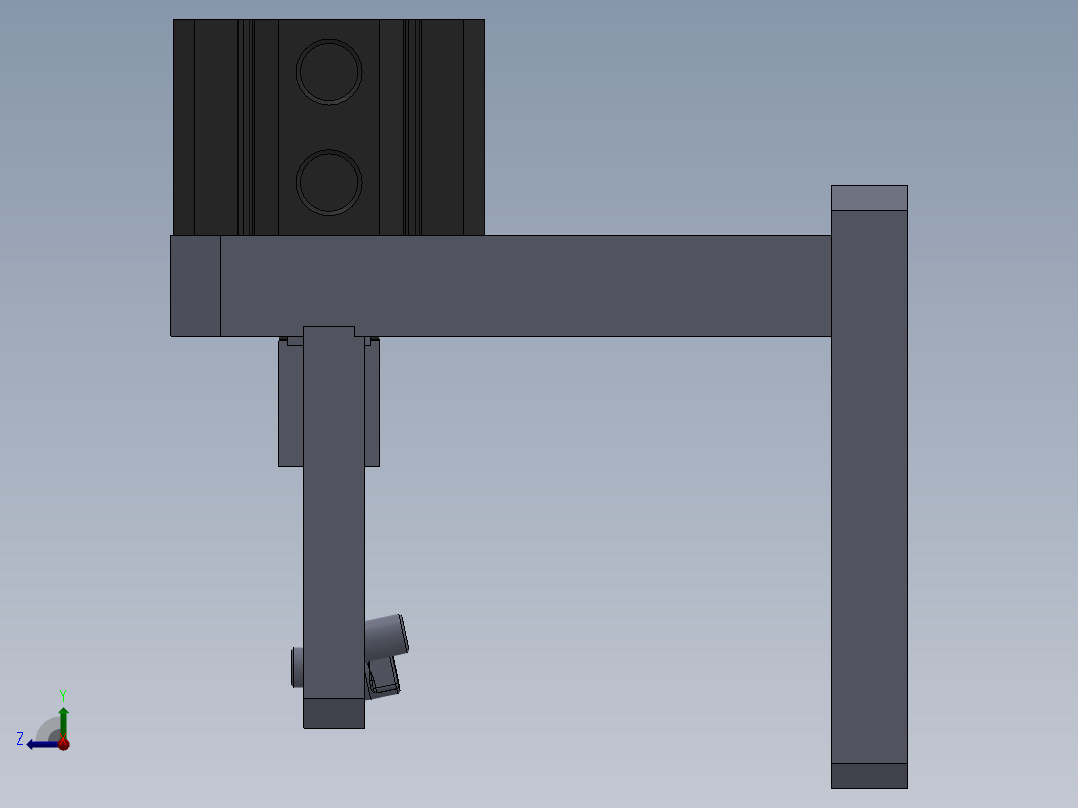 喷嘴头攻牙夹具右视图