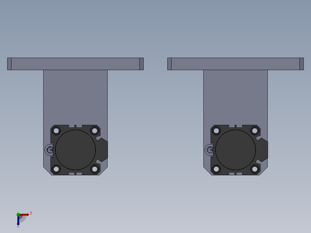 喷嘴头攻牙夹具俯视图