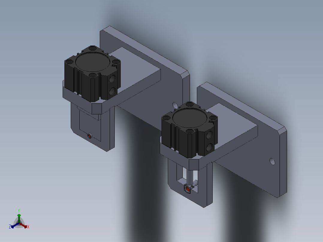 喷嘴头攻牙夹具正等轴测图