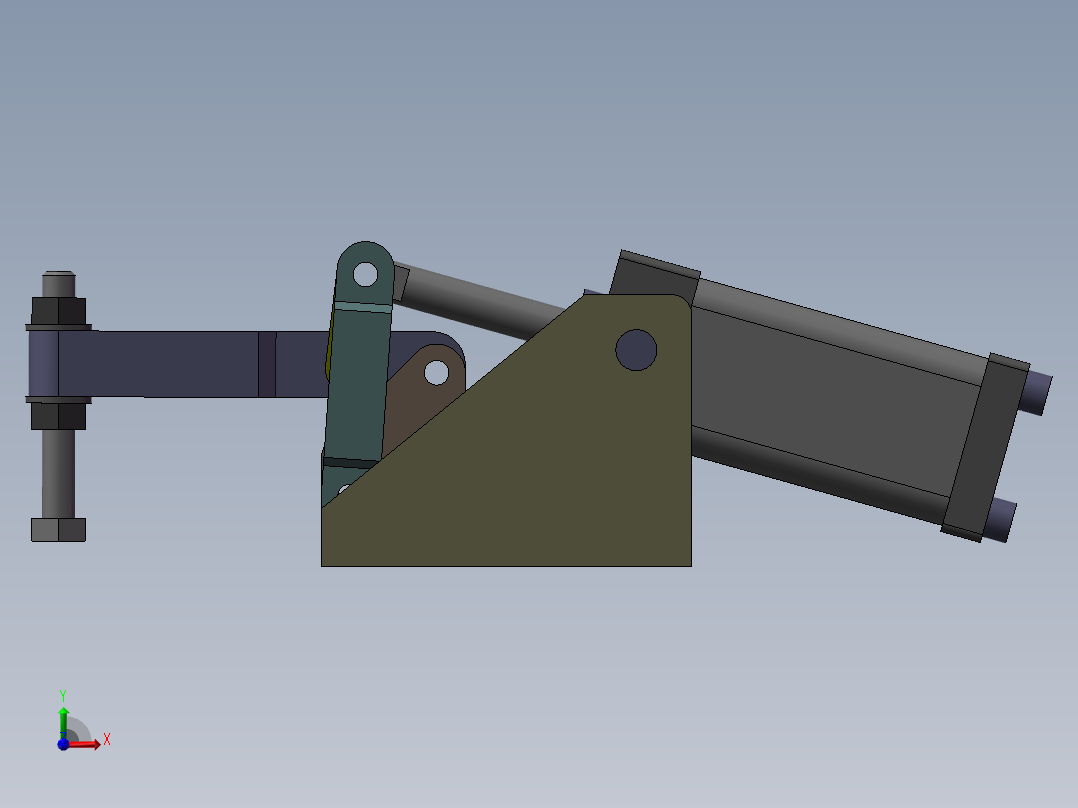 气动压板夹具前视图