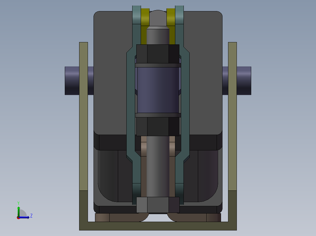 气动压板夹具左视图