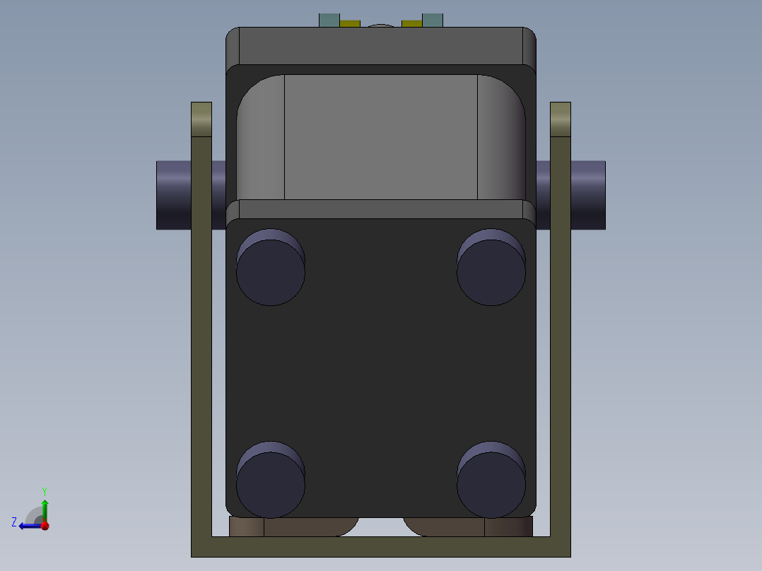 气动压板夹具右视图