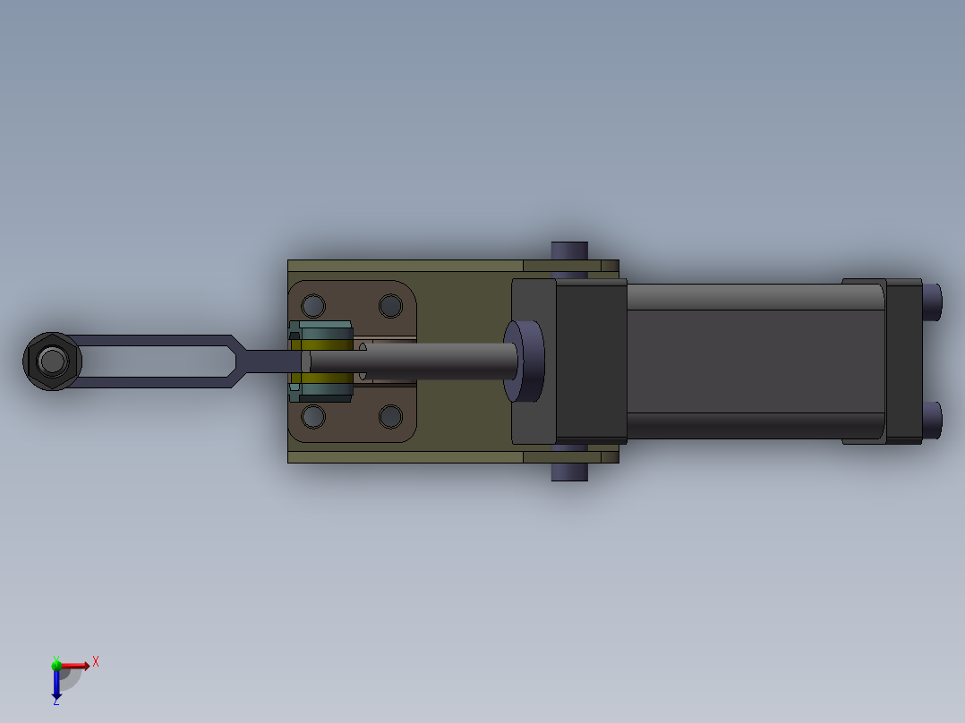 气动压板夹具俯视图
