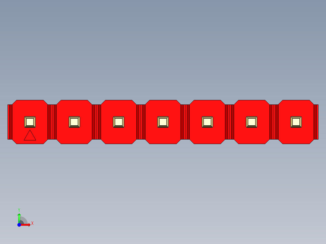 彩色公头100mil（2.54mm）系列-DS1021_red_1x07p_100mil_Type1_rev1.0前视图