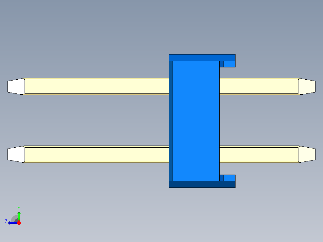 彩色公头100mil（2.54mm）系列-DS1021_blue_2x03p_100mil_Type1_rev1.0右视图