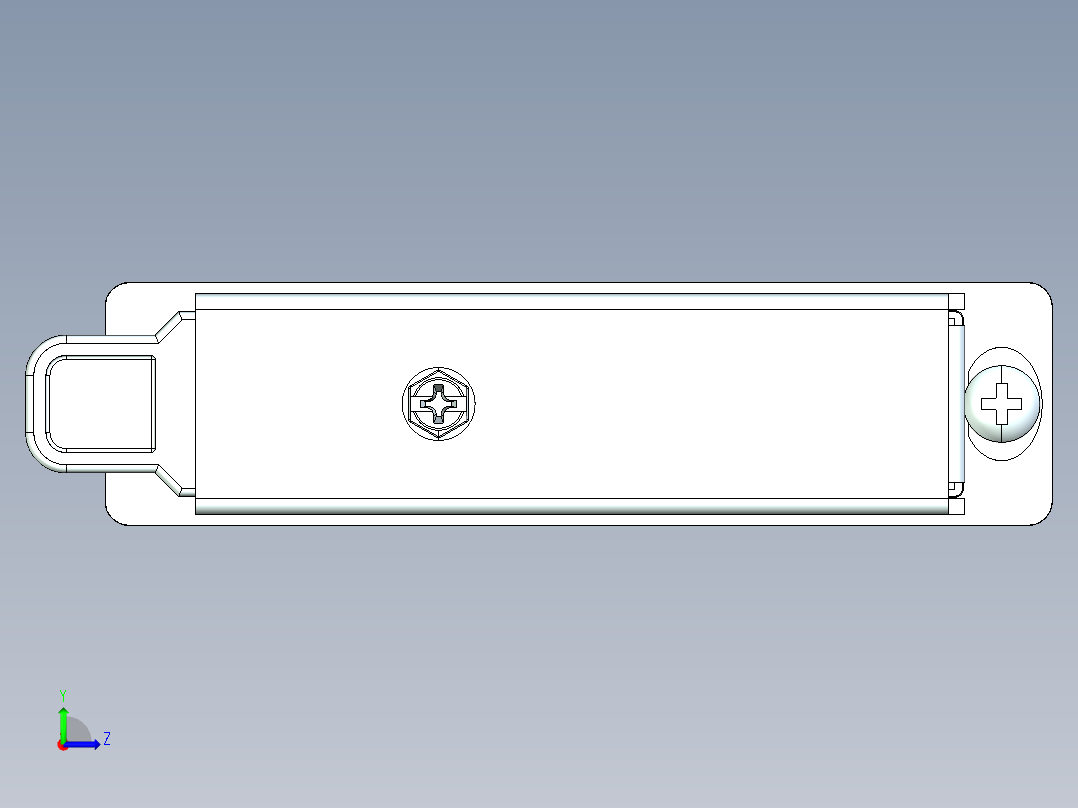 钣金锁-MS730-1A左视图