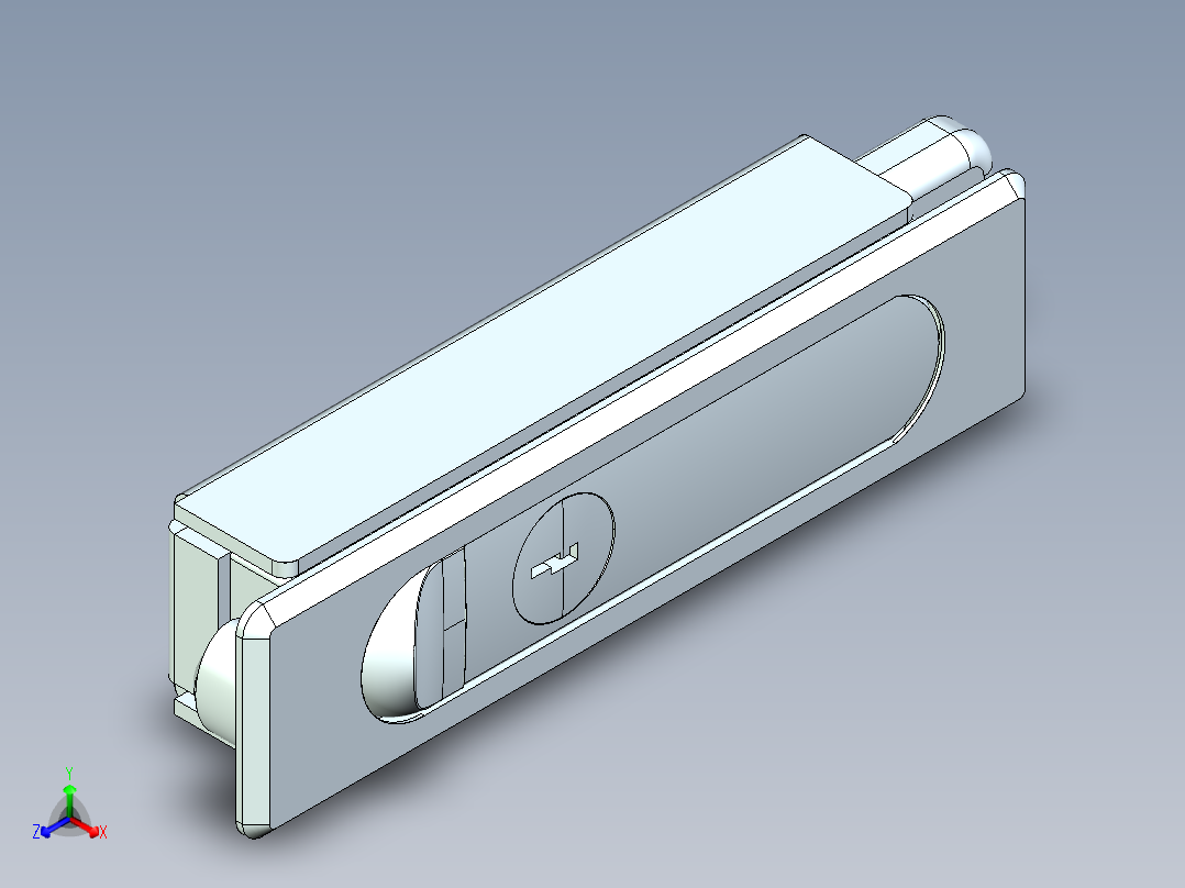 钣金锁-MS730-1A正等轴测图