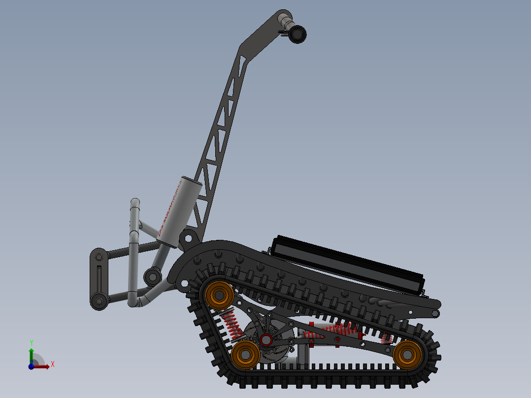 全地形履带滑板车前视图