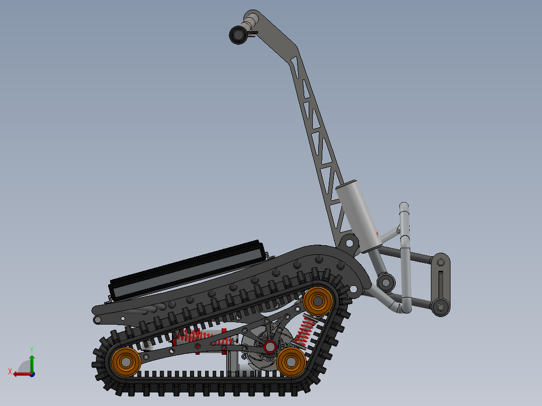 全地形履带滑板车后视图