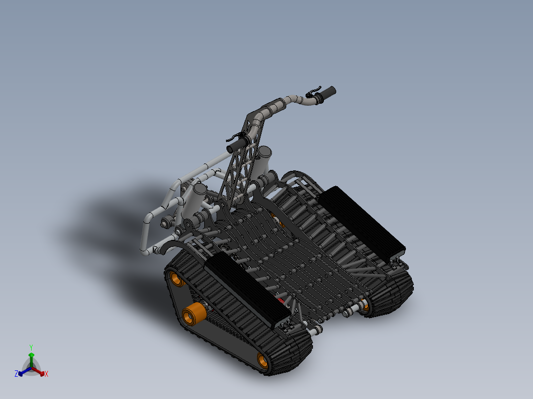 全地形履带滑板车正等轴测图