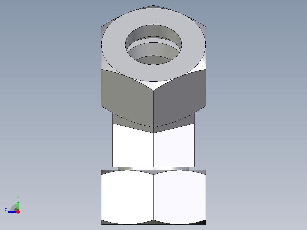 卡套式工业通用硬管接头EO_Swivel_nut_45_deg_elbow_EV25S71右视图