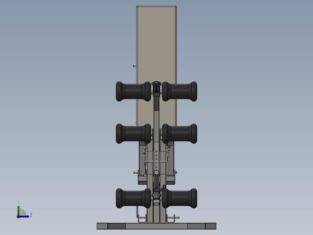 带腿重的长凳左视图