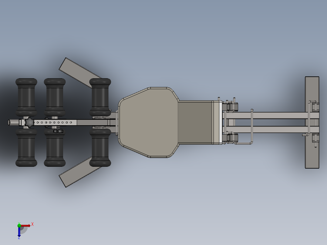 带腿重的长凳俯视图