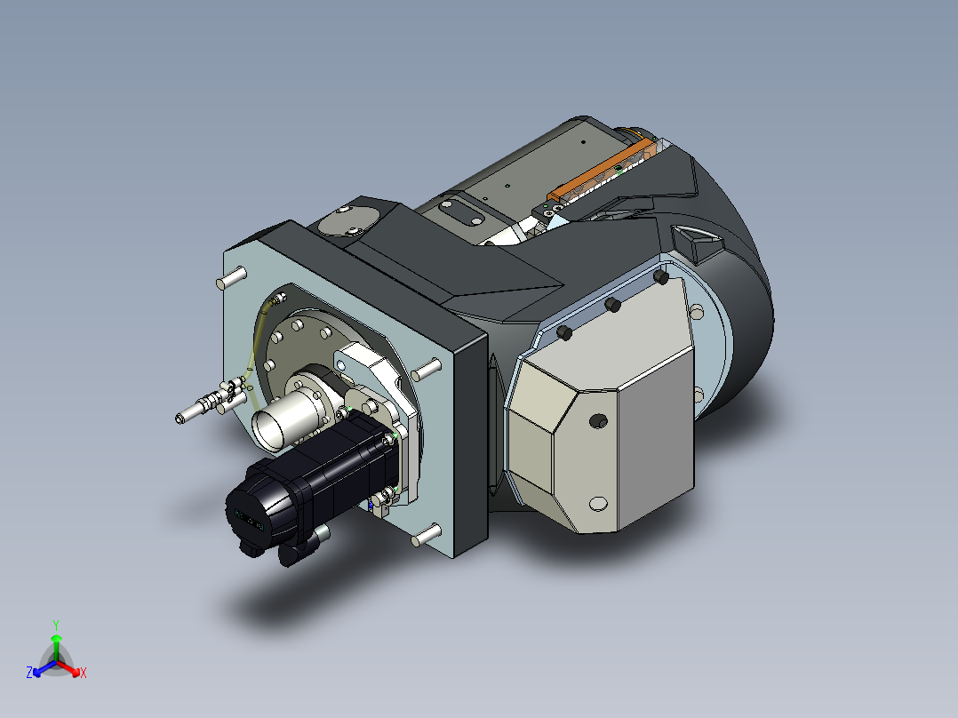 单臂斜交五轴头