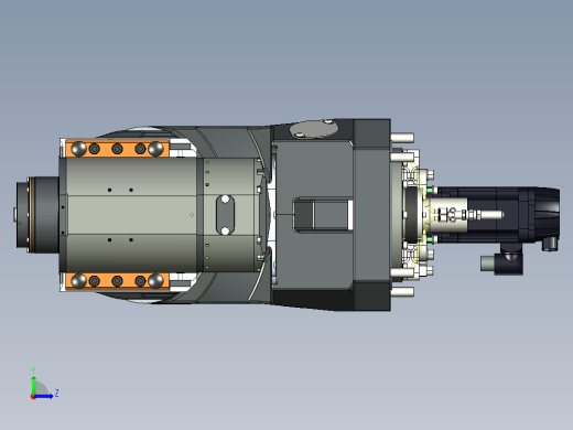 单臂斜交五轴头左视缩略图