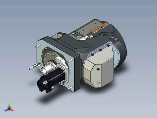 单臂斜交五轴头正等轴测缩略图