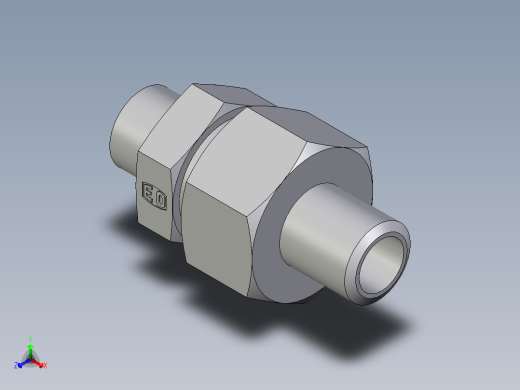 卡套式工业通用硬管接头EO_Weld_fitting_for_tubes_ASK625X4S正等轴测缩略图