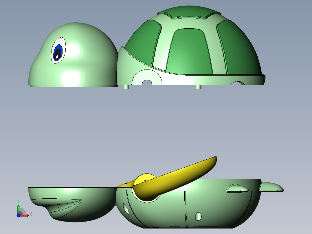 小乌龟模型前视图