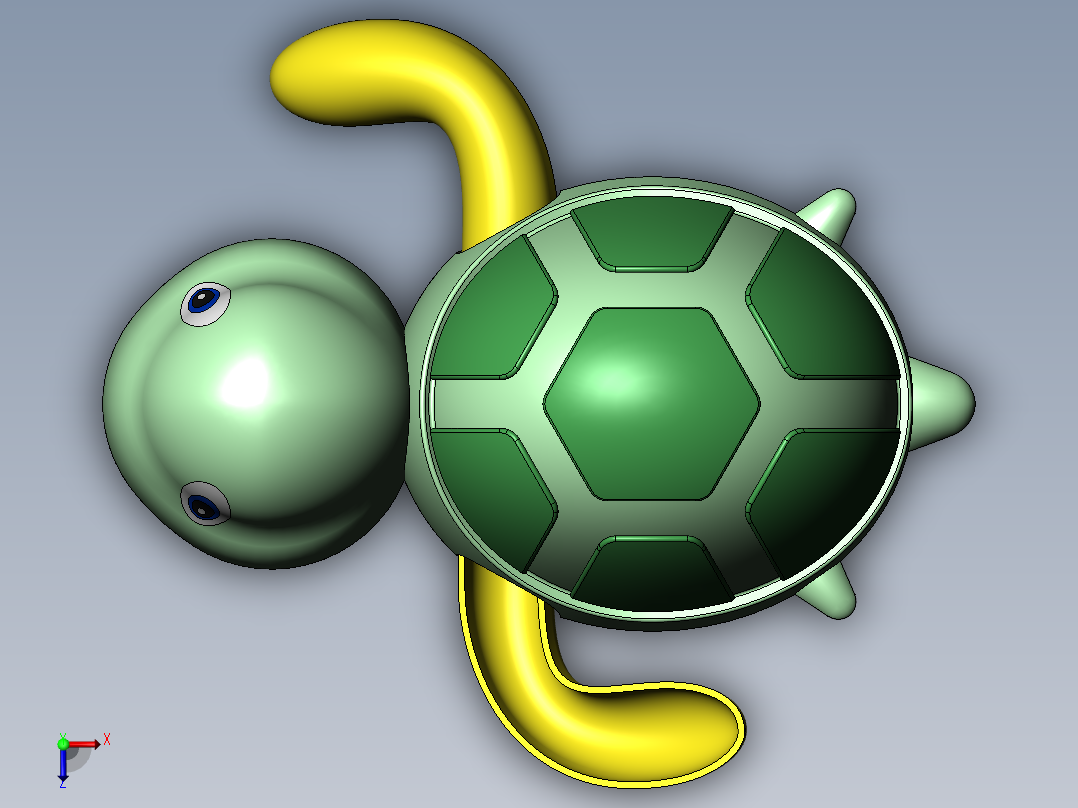 小乌龟模型俯视图