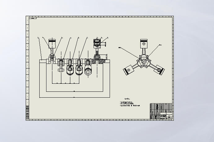 曲轴连杆活塞模型与CAD