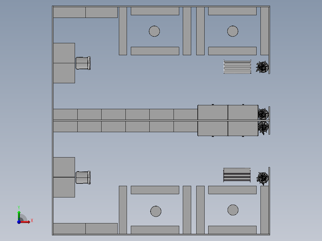 工厂休息区 3前视图