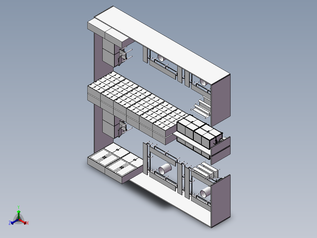 工厂休息区 3正等轴测图