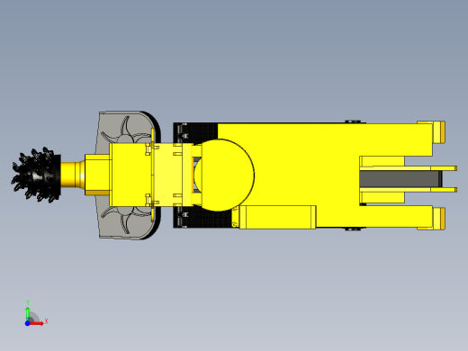 掘进机3D模型前视缩略图