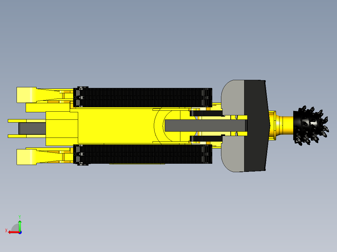 掘进机3D模型后视图