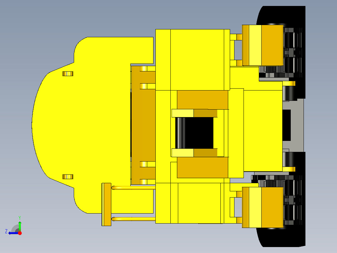 掘进机3D模型右视图