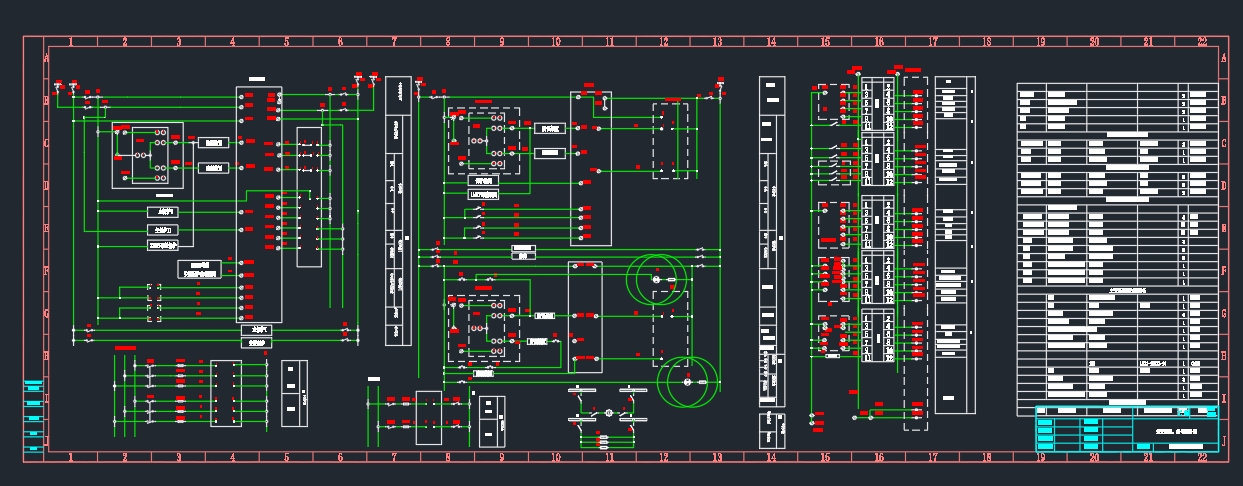 220KV变电所主变压器二次线图