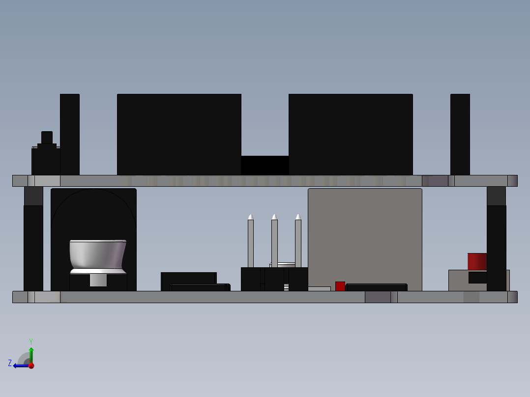 Arduino控制板+扩展板右视图