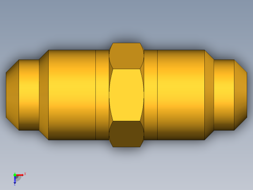 扩口式工业通用硬管接头Union 42F-4俯视缩略图