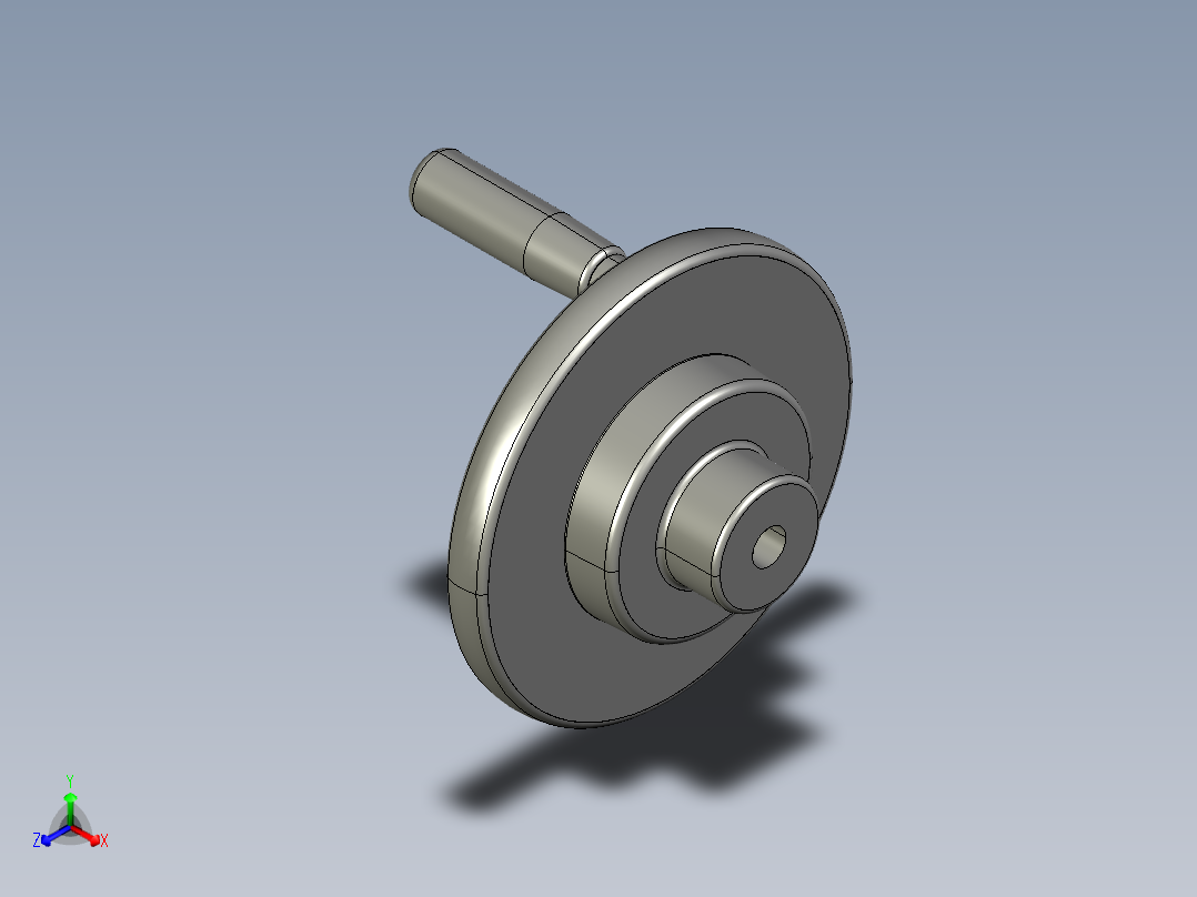 手輪(安裝重力指示器用)(A)DHW-3D多系列多零件图纸模型主视图