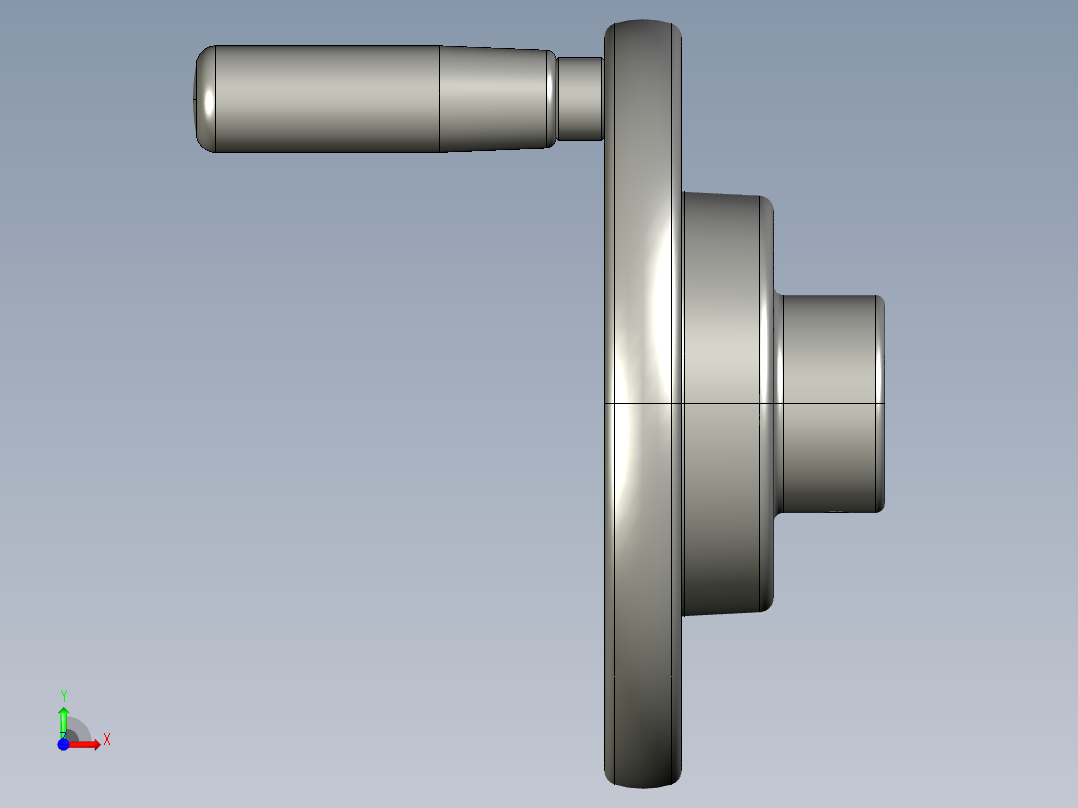 手輪(安裝重力指示器用)(A)DHW-3D多系列多零件图纸模型前视图