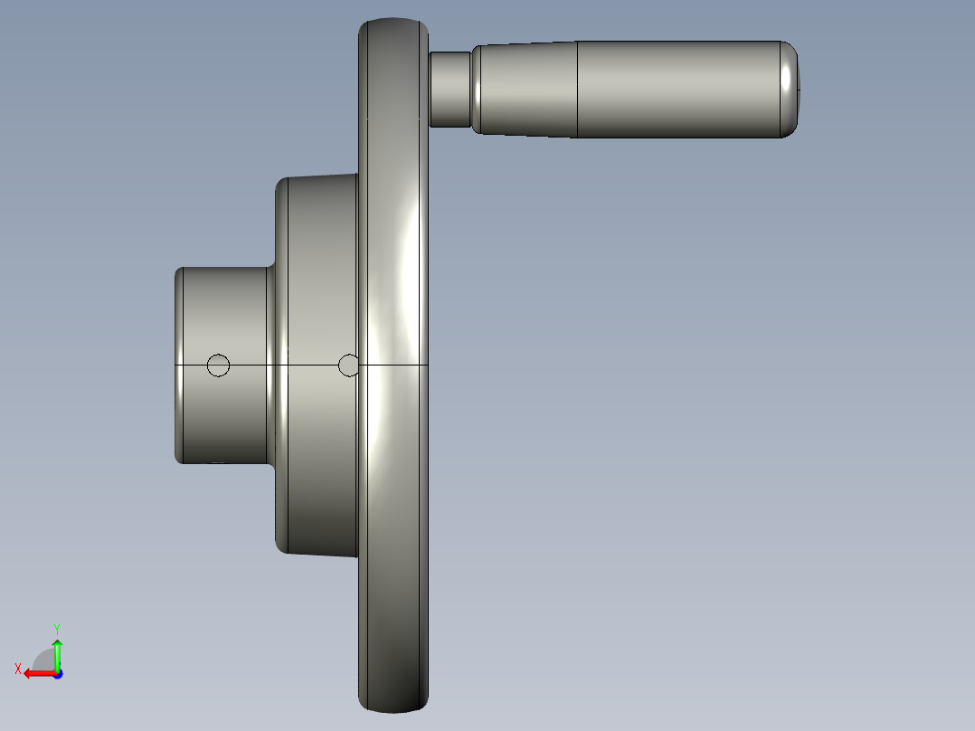 手輪(安裝重力指示器用)(A)DHW-3D多系列多零件图纸模型后视图