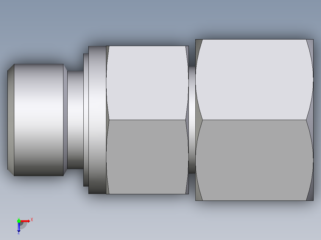 卡套式工业通用硬管接头EO_Swivel_connector_EGE12SREDCF俯视图