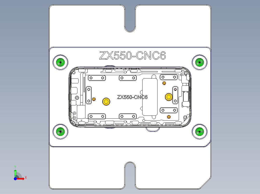 ZX550-笔记本CNC工装夹具三维模型CNC6-0519前视图