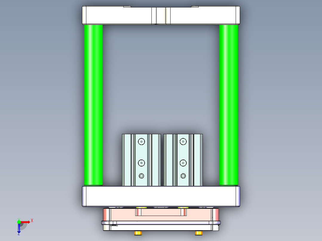 ZX550-笔记本CNC工装夹具三维模型CNC6-0519俯视图