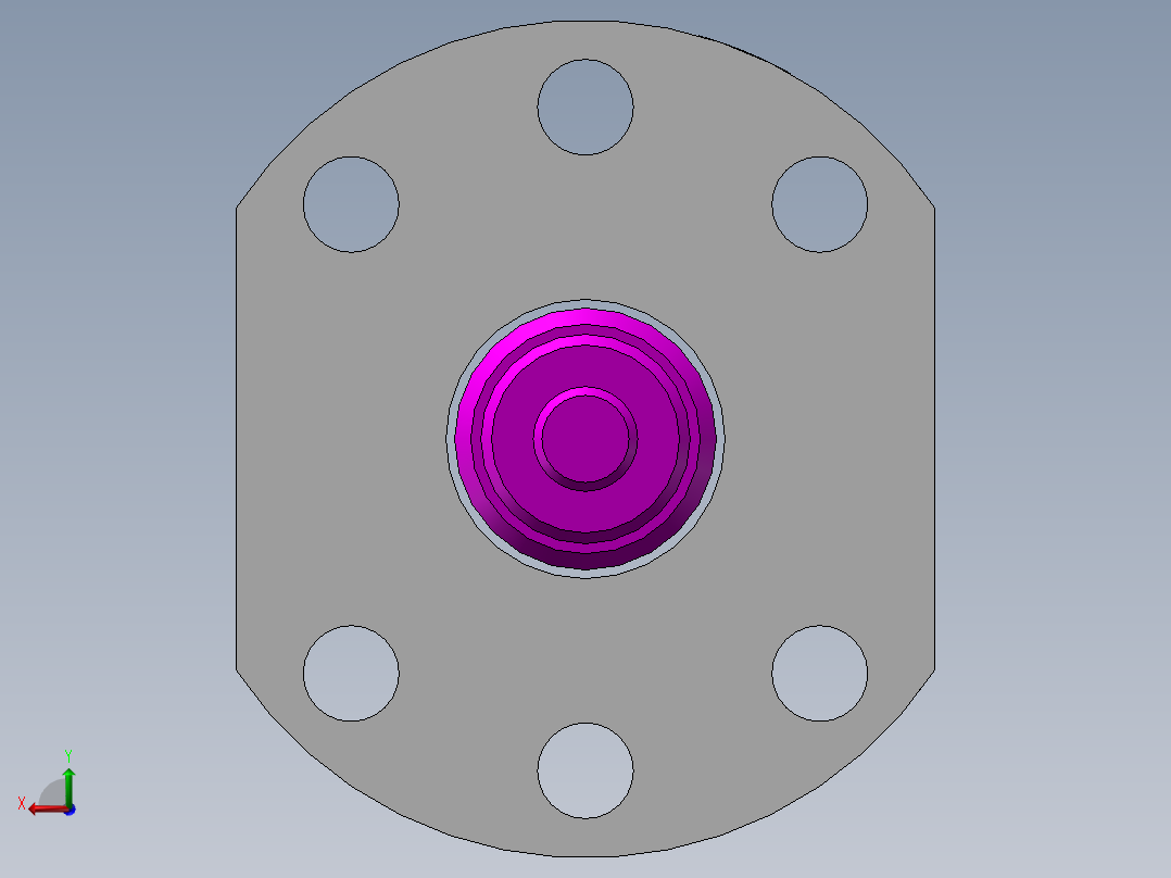 丝杆16X540后视图