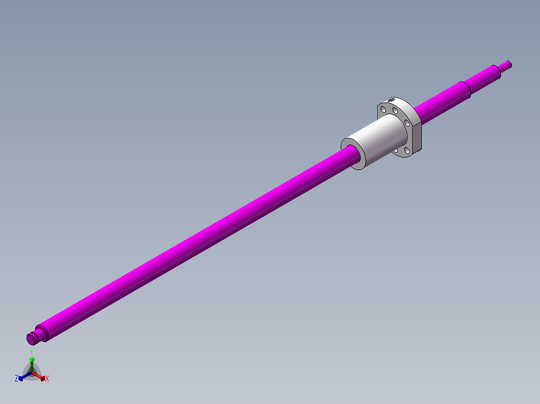 丝杆16X540正等轴测图