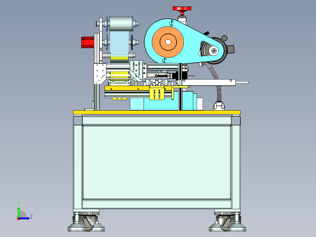 全自动硅胶裁切包装机x_t左视图