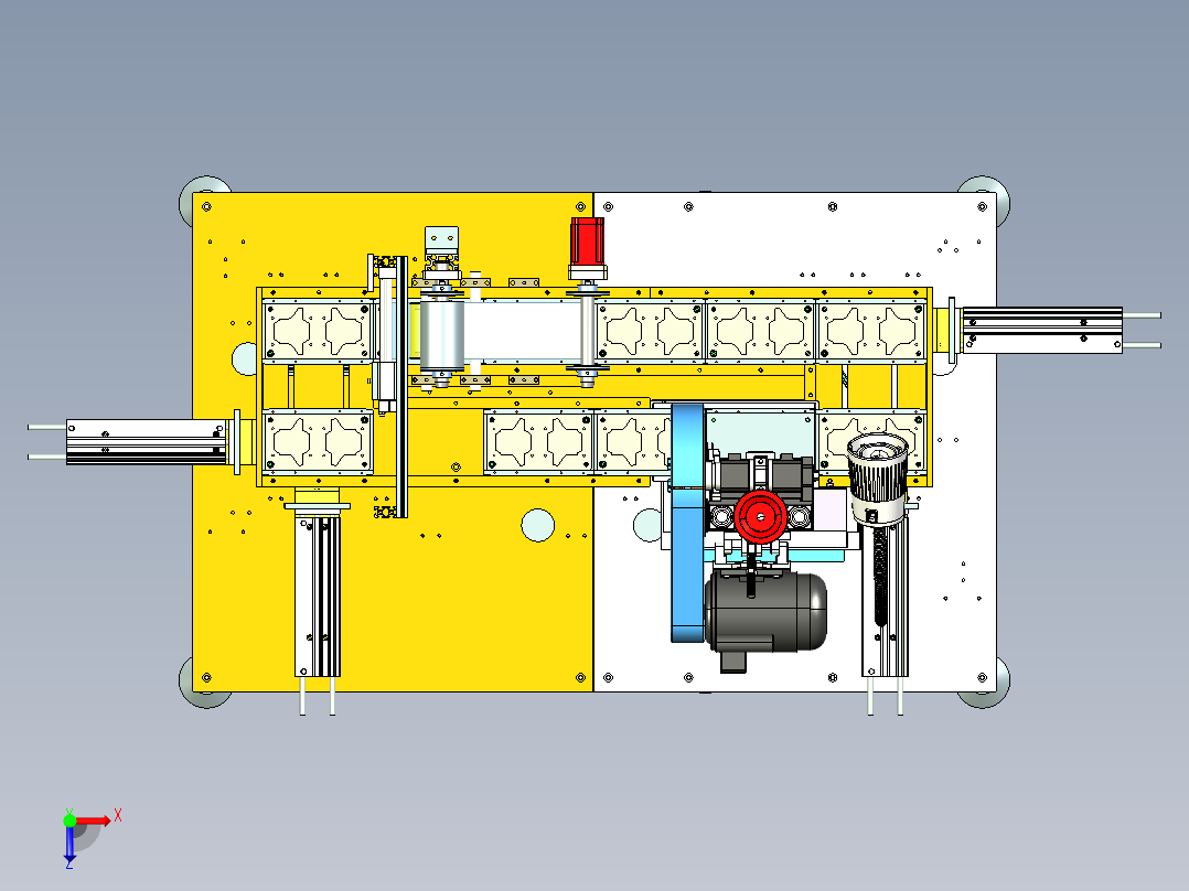 全自动硅胶裁切包装机x_t俯视图