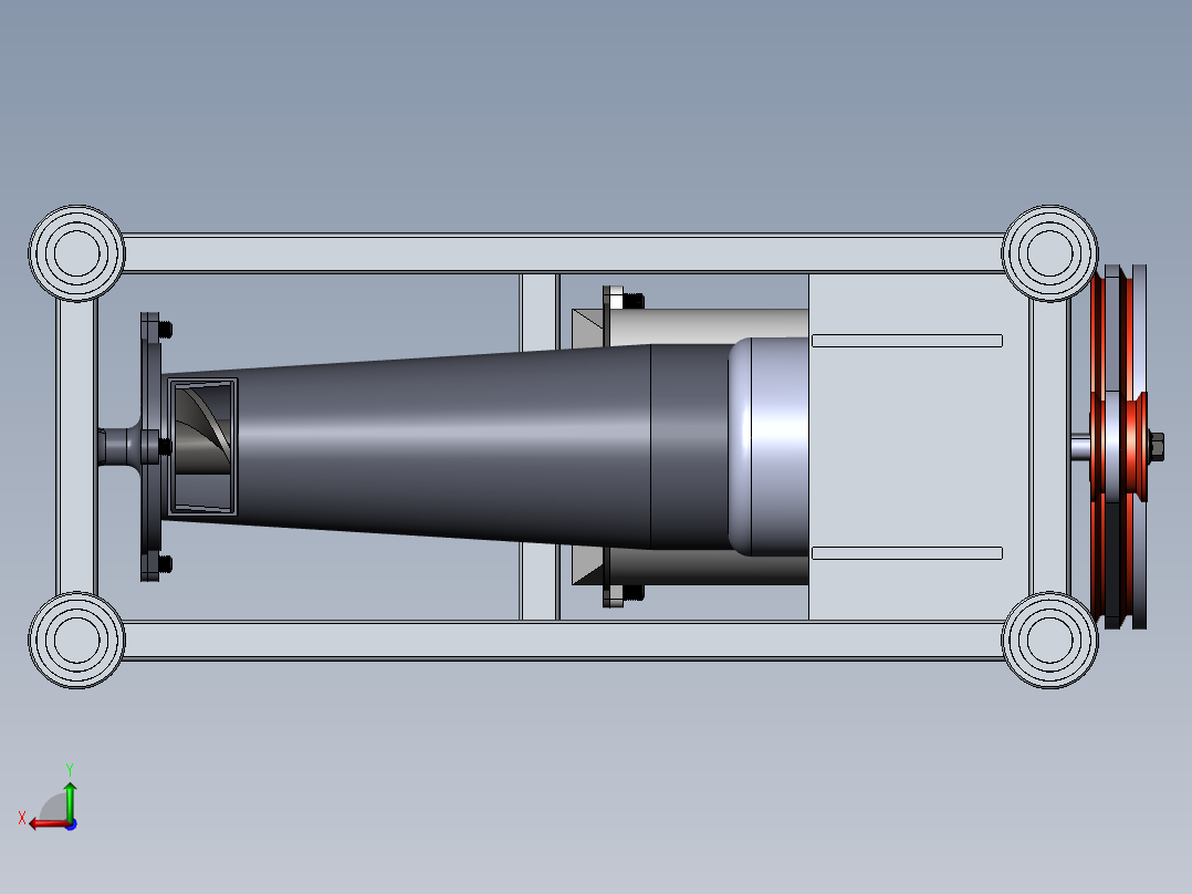 树枝粉碎机sw19可编辑后视图