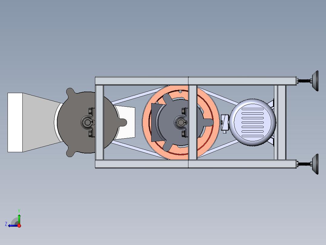 树枝粉碎机sw19可编辑右视图