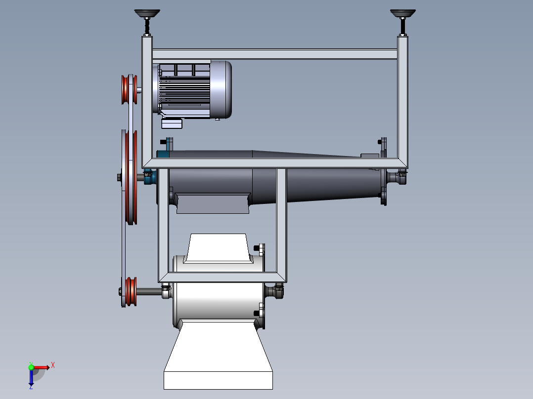 树枝粉碎机sw19可编辑俯视图